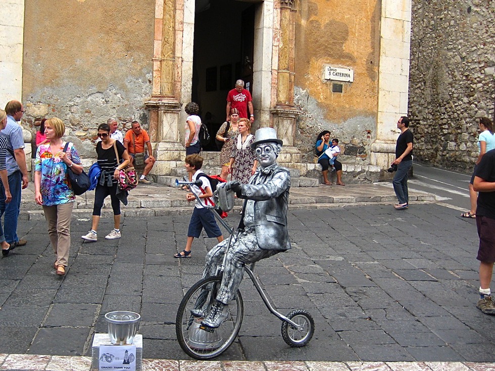Der einzige Radfahrer . . .